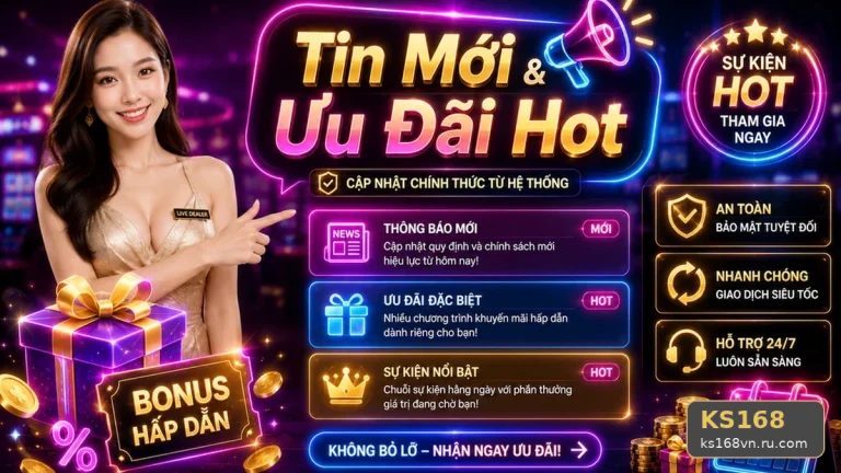 KS168: Đọc Chi Tiết Giao Diện Tin Mới, Ưu Đãi Và Điều Kiện Khuyến Mãi – Thiết Lập Giới Hạn Thời Gian Và Ngân Sách Trước Khi Mở Trò Chơi Qua Góc Kiểm Chứng Theo Tên Miền ks168vn.ru.com